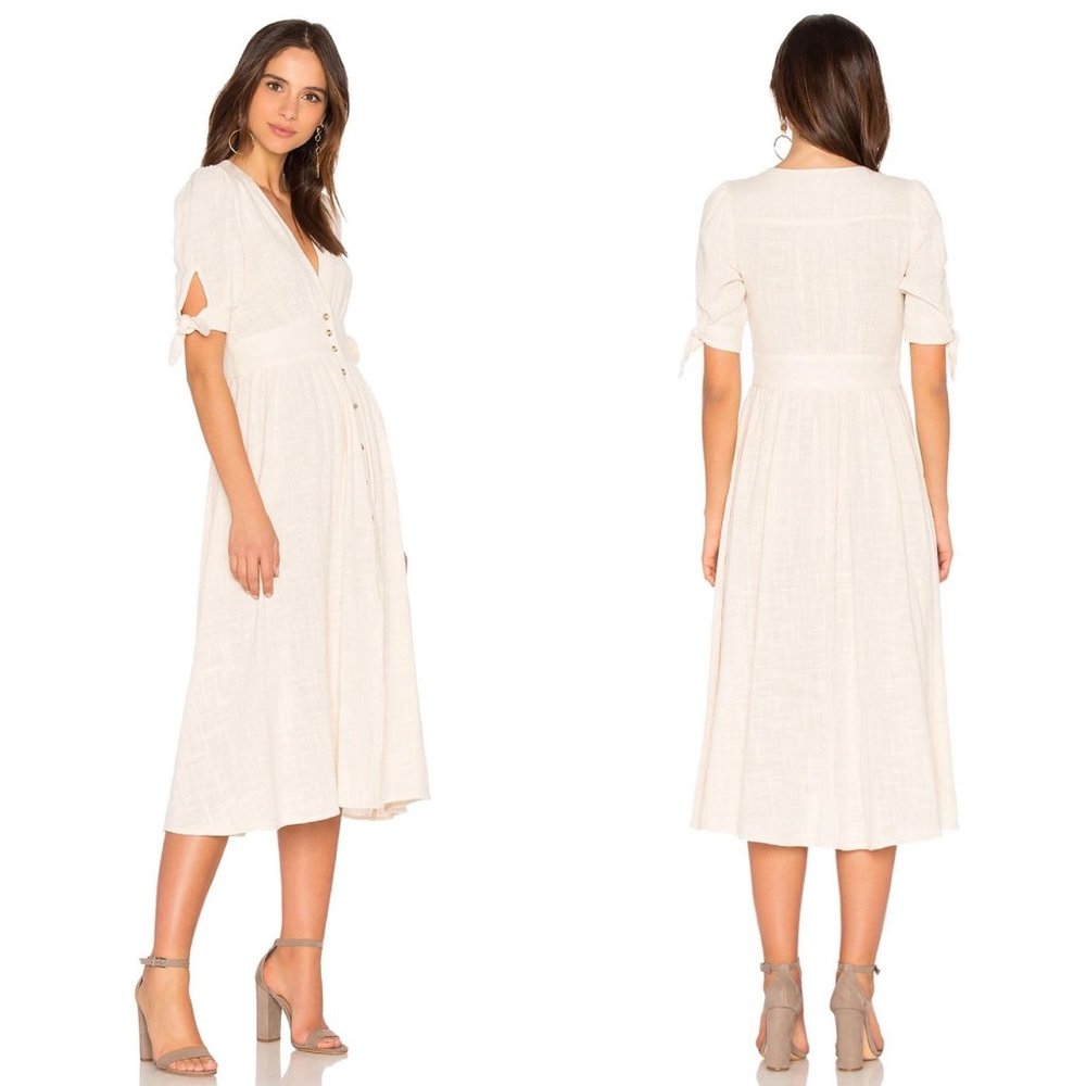 Free People Love Of My Life Midi Dress Sz M Ivory